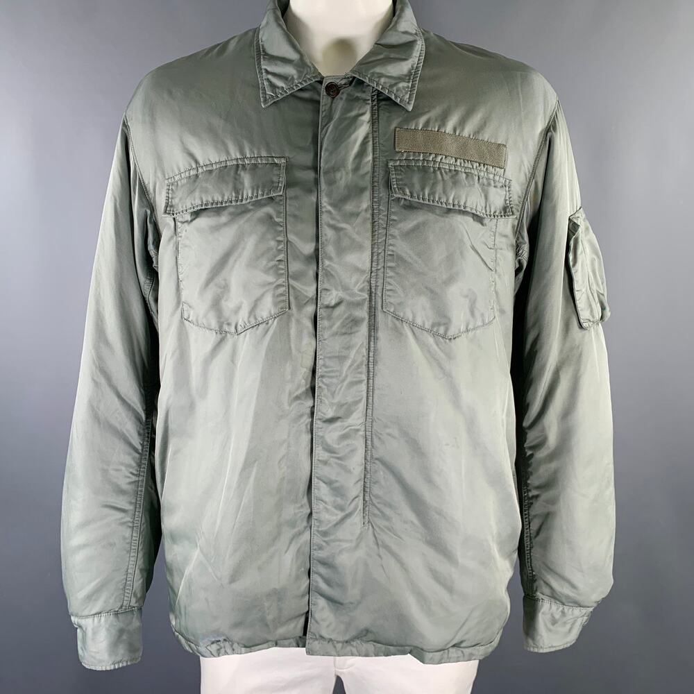 VISVIM Size L Grey Nylon Down Filled Jacket